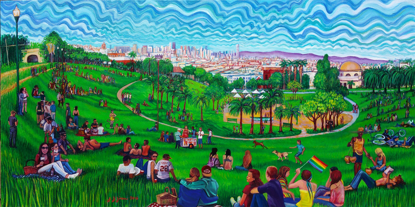 Luna's Dolores Park- Navy T-Shirt