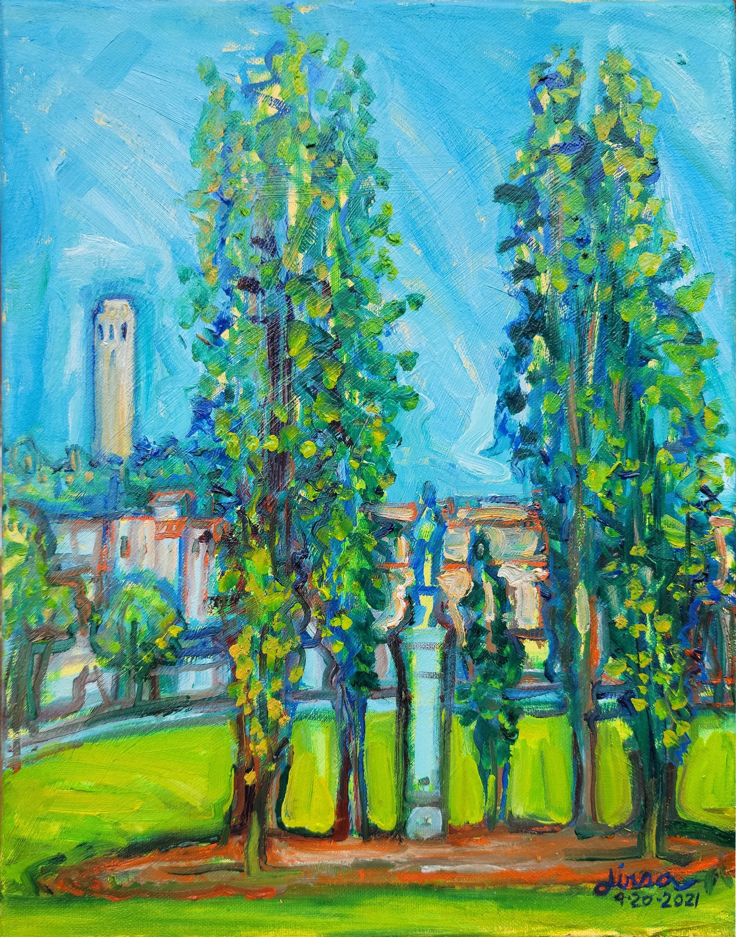 Washington Square Park- Original Oil Painting