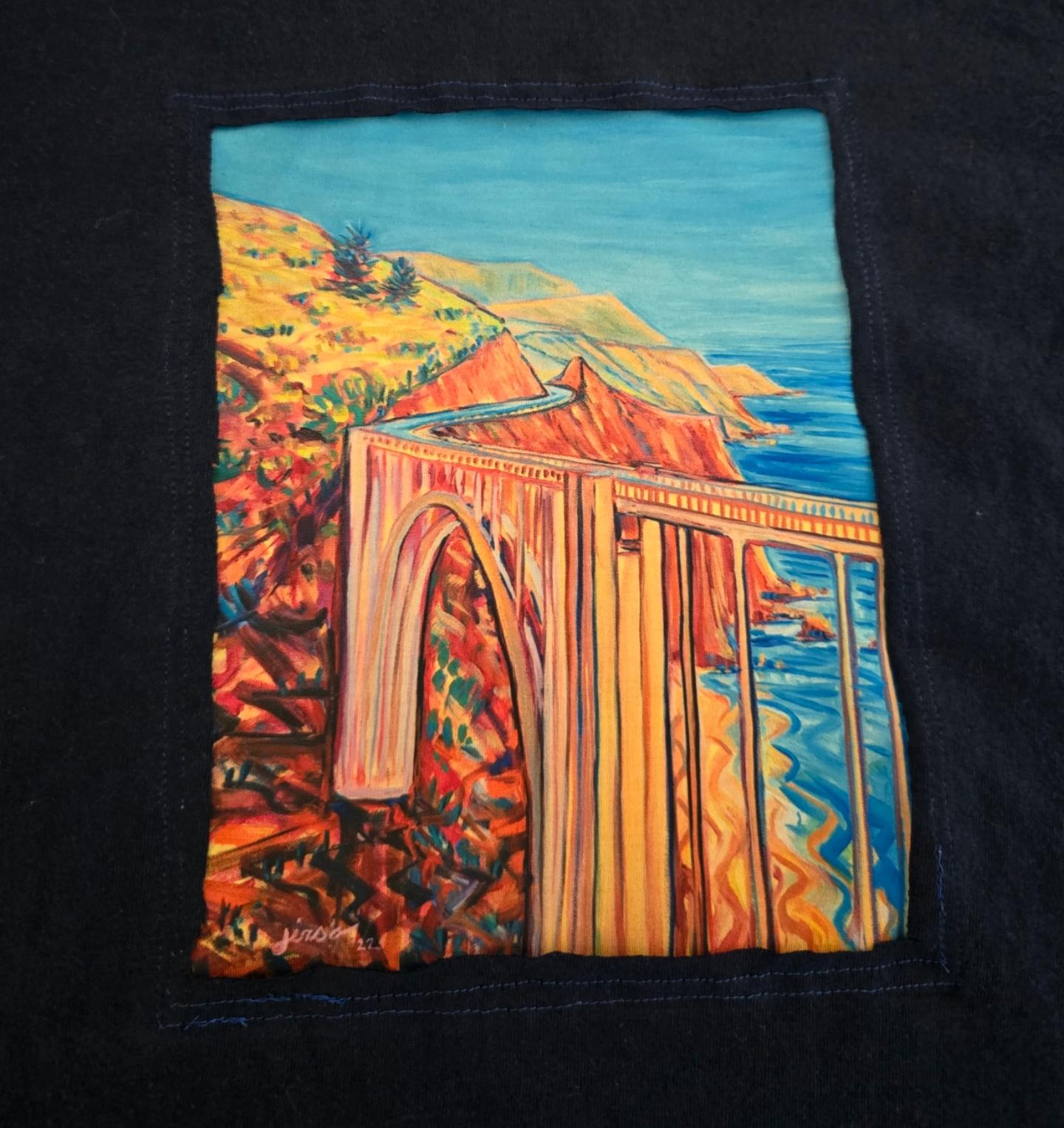 Bixby Bridge Navy T- Shirt