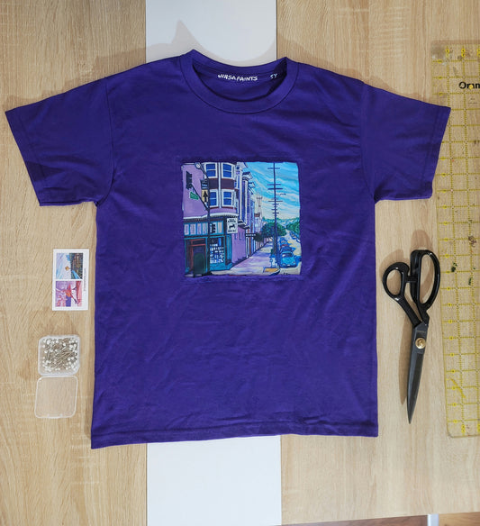Dog Eared Books- Purple T-Shirt