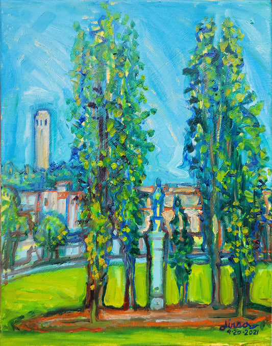 Washington Square Park Original Oil Painting