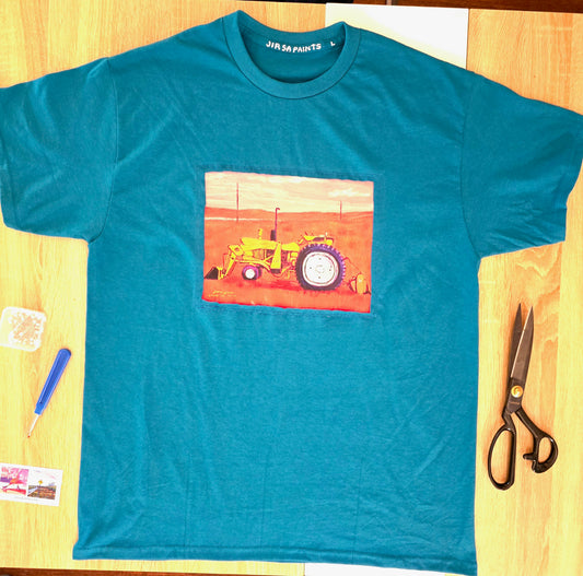 Red Tractor Day - Turquoise T-Shirt