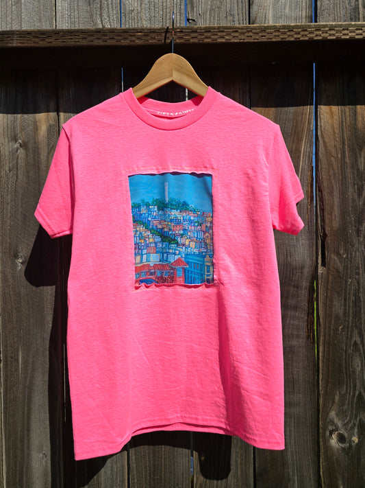 Coit Tower- Pink T-Shirt