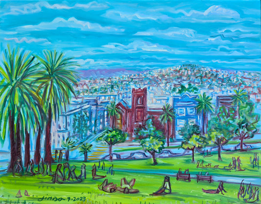 Dolores Park Daze- Original Oil Painting