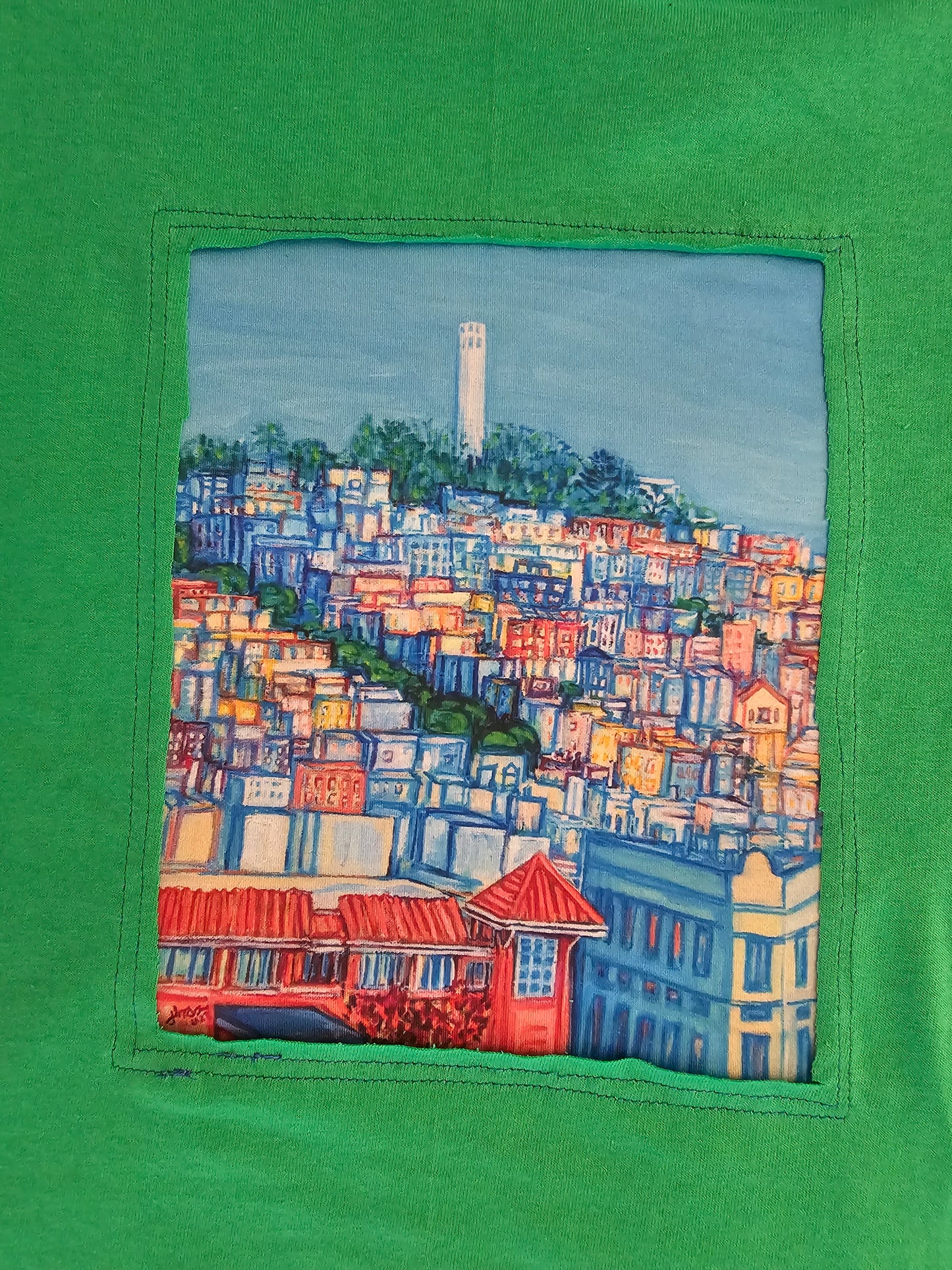 Coit Tower - Green T-Shirt