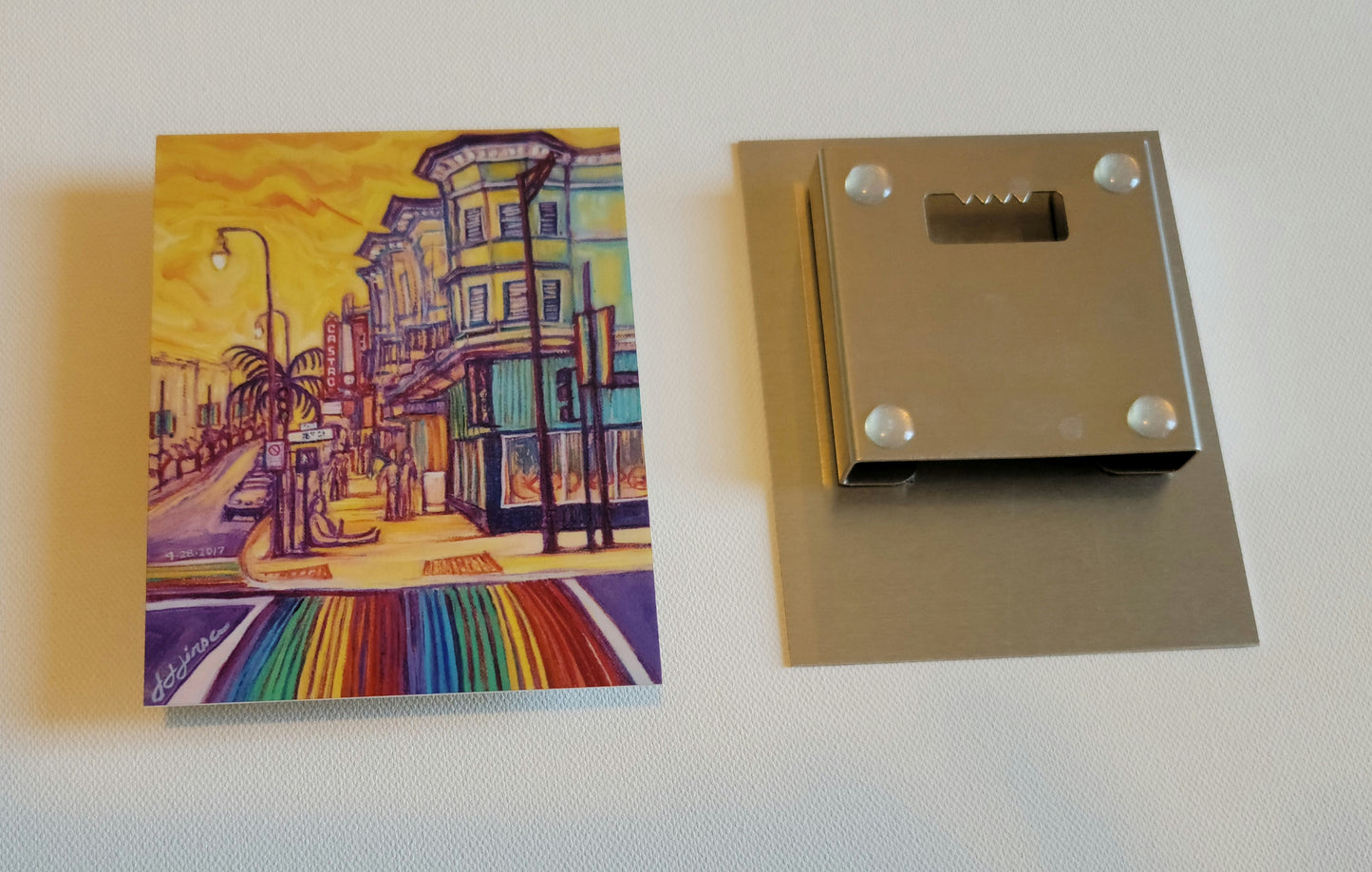 Rainbow Crosswalks II- Aluminum Print