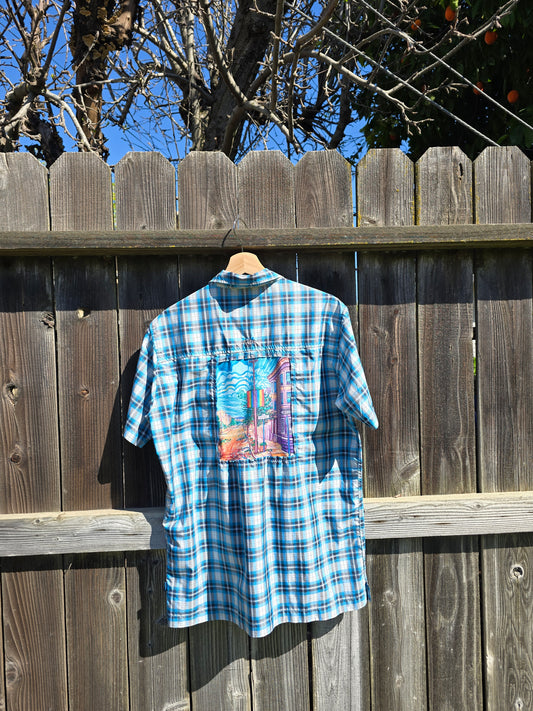 Prosper II Plaid Short-Sleeve Button-down with Snaps!